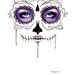 8x10 Purple Sugar Skull Watercolor Drip Print