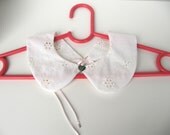Flowers Peter Pan Collar - Lace Cotton White Peterpan Collar Necklace