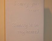 I carry your heart... 8x10 Mixed Media Canvas