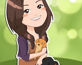 1-Person Custom Cartoon Portrait