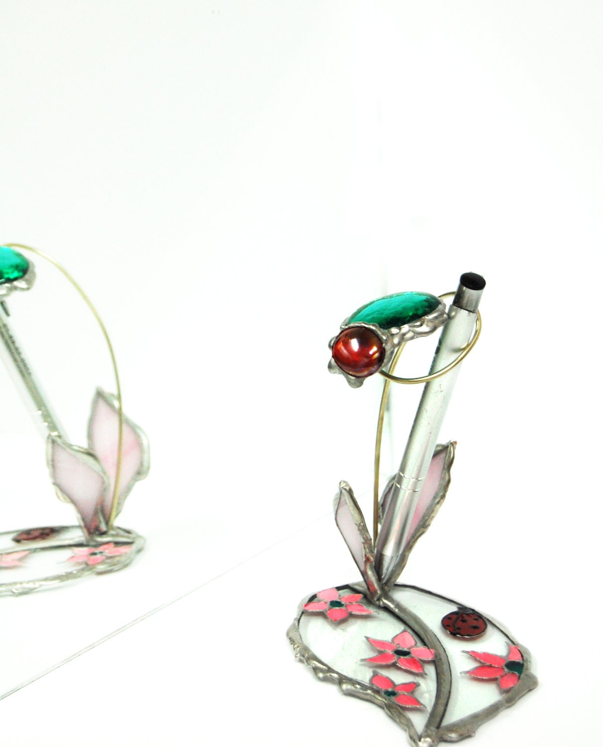 Stained Glass Exclusive Pen Holder, Pencil Holder, Desk Organizer, Office Decor, Home Decor, Summer Design