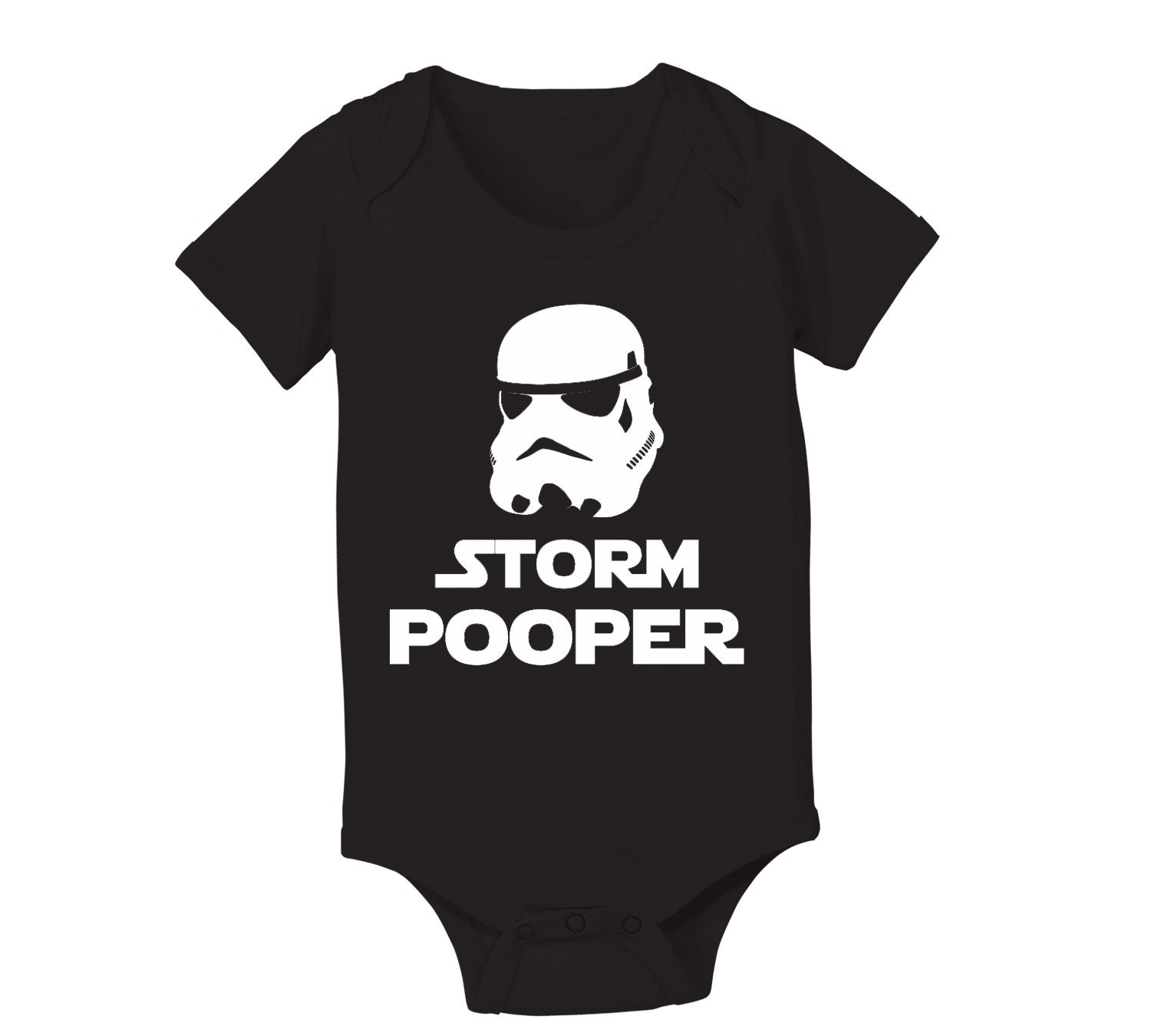 STORM POOPER - funny maternity cute baby boys girls infant onesie newborn new outfit BLACK One Piece