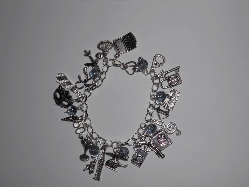 Fifty Shades of Grey Themed Charm Bracelet