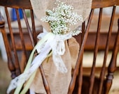 50 Burlap chair sash - Rustic wedding