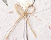 Herb Vintage Spoon Garden Markers - THYME - Antique Silver Plated - Hand Stamped - Rustic - Labels