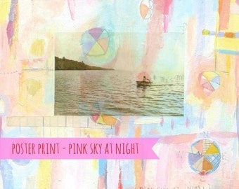 POSTER PRINT- pink sky at night