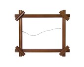 Vintage ADIRONDACK FRAME Wood Picture Frame Arts Crafts Style