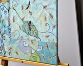 Original Abstract Painting - Dragonfly - Acrylic Painting - Contemporary 20X16 - Abstract Modern - Wall Art - Whimsical  - ebsq