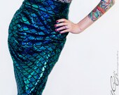 Sparkly High Waist Mermaid Tail Pencil Skirt - Custom Made To Order