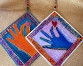 Secret Heart Silk Wall Hanging with ee cummings Poem I Carry Your Heart