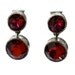 Sterling DECO Ruby Red Crystal Flapper Earrings - SUPER SPARKLE