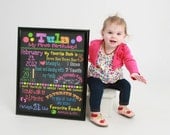 First Birthday Poster - Photography Prop - Seeing Spots and Polka Dots Theme