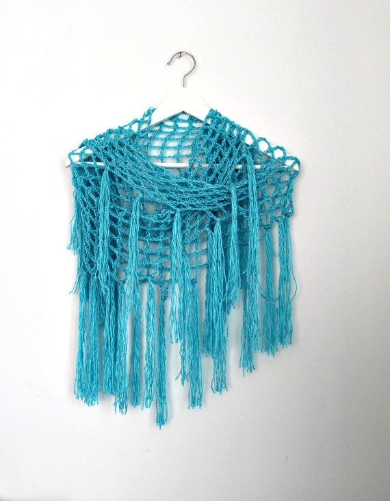 Cotton Summer Shawl- Turquoise