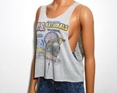 Vintage Sidecut T Shirt Indianapolis NHRA Drag Racing 1984 Sleeveless Grunge Women's Small