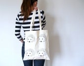 Hedgehog Tote Bag, Organic Cotton Shoulder Carrier