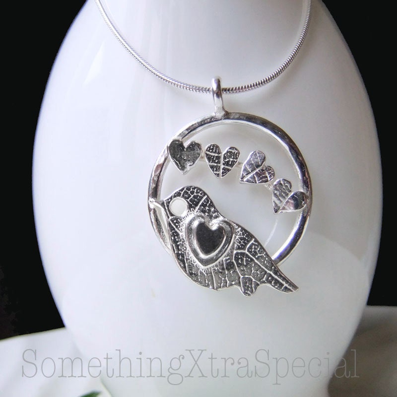 Bird Pendant Sterling Silver Love Bird Pendant