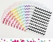 150 Chevron FAVOR BAG Paper Sack Treat Bag Popcorn Carnival Vintage Retro Birthday Party Bridal Shower Wedding Baby Shower Candy Buffet