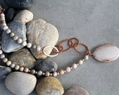 Beach Beauty - Coral Fossil Jasper and Copper Necklace