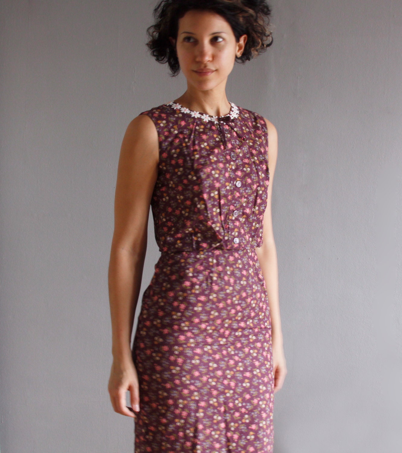 1950's spring wiggle dress