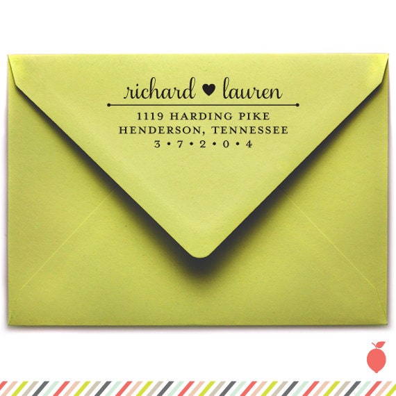 Samantha Return Address Stamp (Wooden Handle)