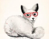 Baby boy nursery art print - Fox Art, Kids Room Decor for Boy or Girl, Fox Watercolor illustration, Boys Room Wall Art, Baby Boy Decor