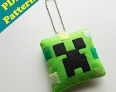PDF PATTERN - Creeper Plush/Keychain by Michelle Coffee (Digital Download)