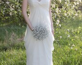 Wedding Flowers - Bridal Bouquet of Beautiful Silver Mirrored Beads - Wedding Bouquet - Fabulous Brooch Bouquet Alternative
