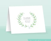 Wreath Thank You Card 5.5 x 4.25 PDF