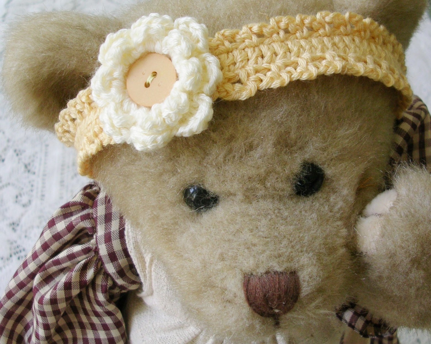 Crochet Baby Headband with Flower - Your Choice of Color and Size
