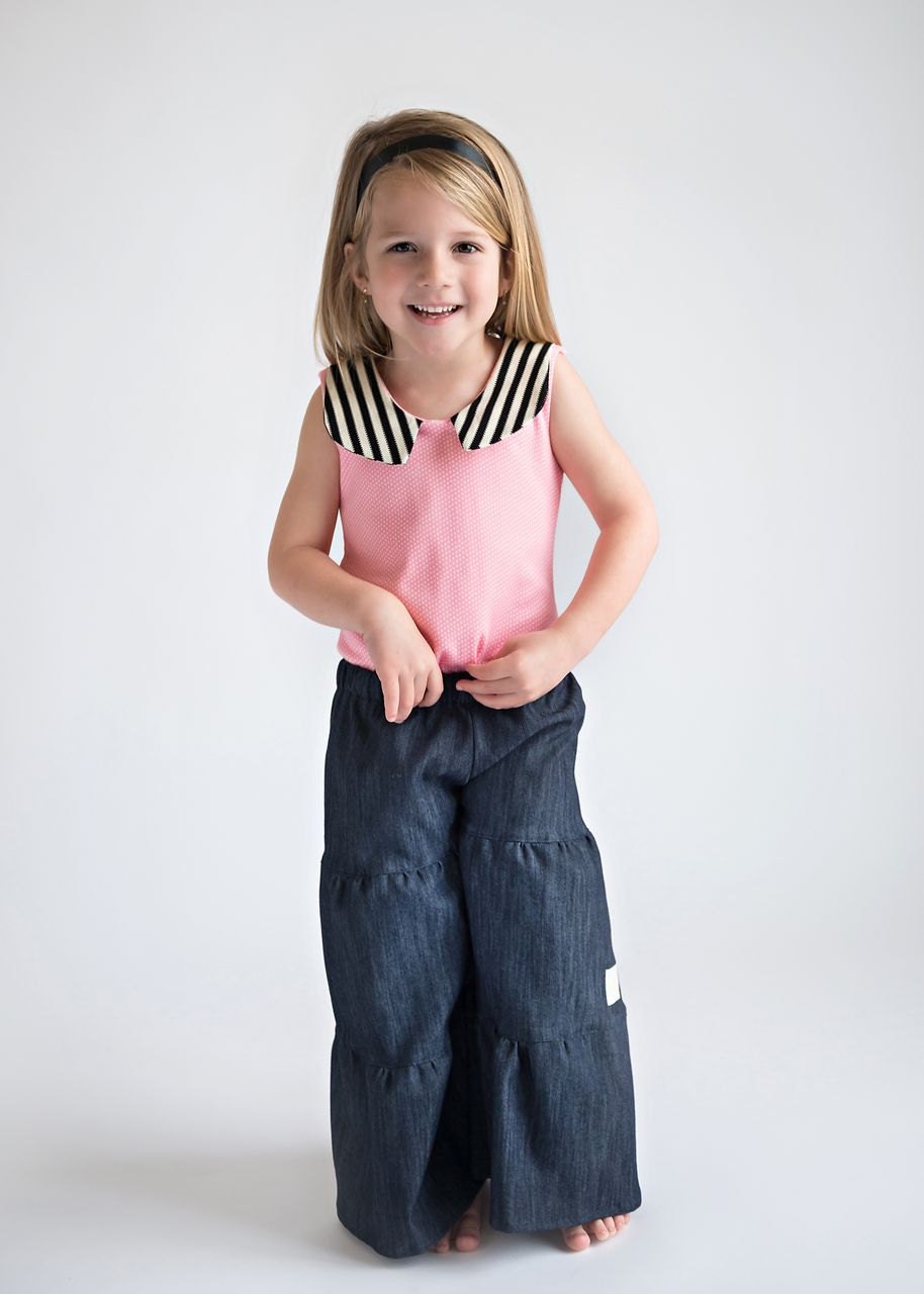 Spring - Zoe. KNIT Tank. Girls Spring. Pink Polka Dot