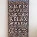 Lake Rules Typography Art Wood Sign - Distressed