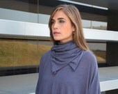 Purple over size top with scarf