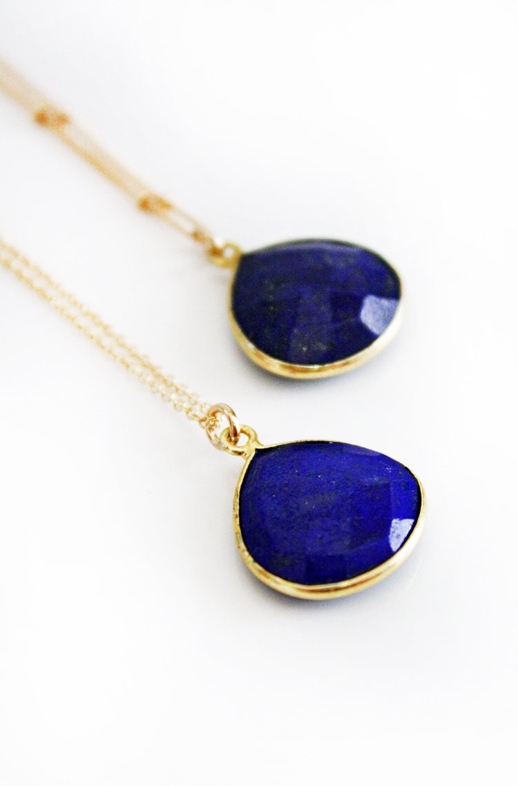 BLUE lapis lazuli necklace