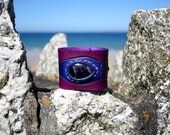 Ladies cuff bracelet Amethyst Goddess purple leather cuff