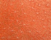 Etched Copper Sheet--Tangerine Plumeria, 4 x 3", 24g