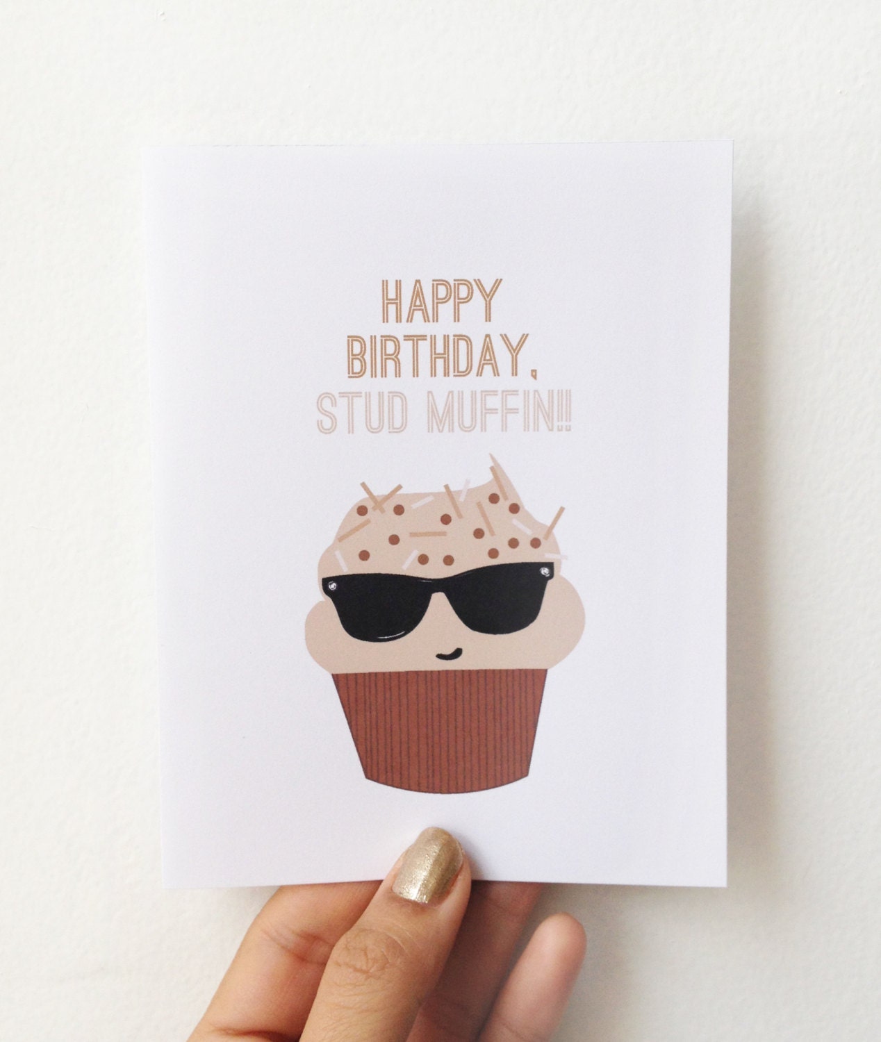 Happy Birthday, Stud Muffin Card.