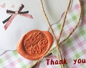 Wax Seal - Wax Seal Stamp - Alphabet Was Seal - Wax Stamp -  Thank you