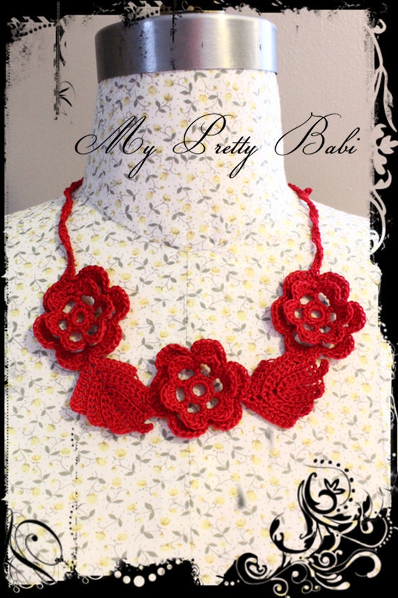 Crochet Necklace Crochet Jewelry Crochet Headband