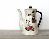 Vintage mid century coffee pot / retro / watermelon / melon / Japan / kitsch / tea time / home decor / collectible / Tampico Futura