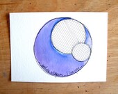 A Mother's Hug in Watercolor, Watercolor & Ink, Typography Art, Original Mixed Media Abstract, 5" x 7", Wall Art, Quotes