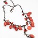 Orange Carnelian Nature Inspired Necklace, Bib Necklace, Statement Necklace, Woodland Jewelry