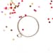 Gold Heart Bangle Bracelet / handmade brass bangle with dangling heart outline charm
