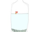 December 21, 2012 (Tiny Ocean) - original ink and watercolor drawing