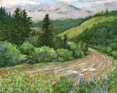 Limited Edition Giclee Print from Watercolor Painting by Cinda Serafin. Colorado mountain landscape, signed and numbered art.