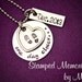 One day closer... - Hand Stamped Deployment Jewelry - Military Wife Necklace - Armed Forces Support Gift - Boot Stamps - Sterling Heart