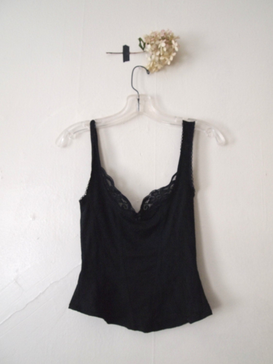 1980s Black Corset Tank