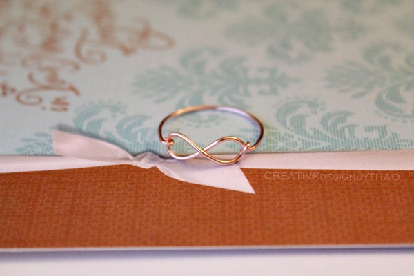Dainty Infinity Ring - 14kt Rose Gold Filled