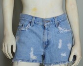 Vintage Destroyed Levis 5 Pocket Shorts