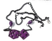 DICES SKULL NECKLACE  rockabilly pin up  psychobilly  tattoo punk