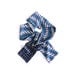 Oblong silk scarf in a curvy weave print mixed with black basket abstract.